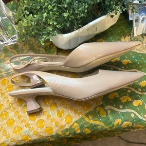 Franco Sarto Nude Slingback Heels